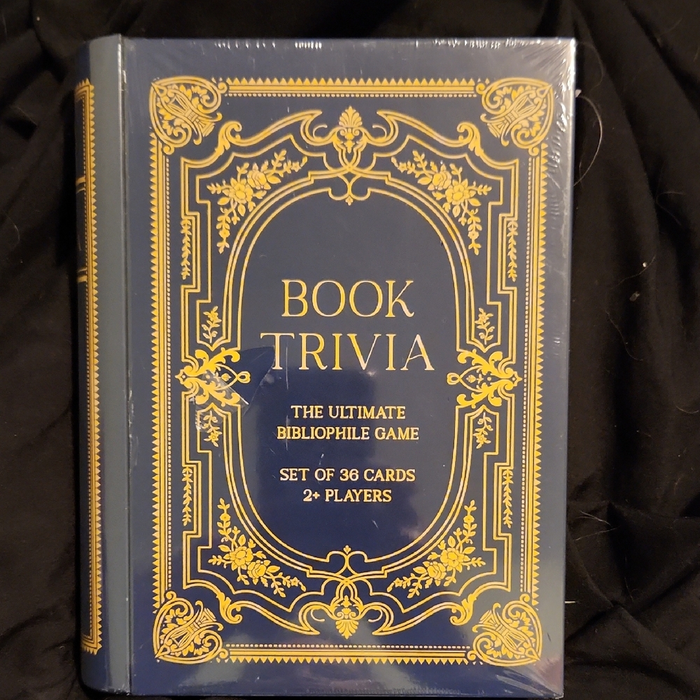 Classic Book Trivia Card Game - Blue and Gold